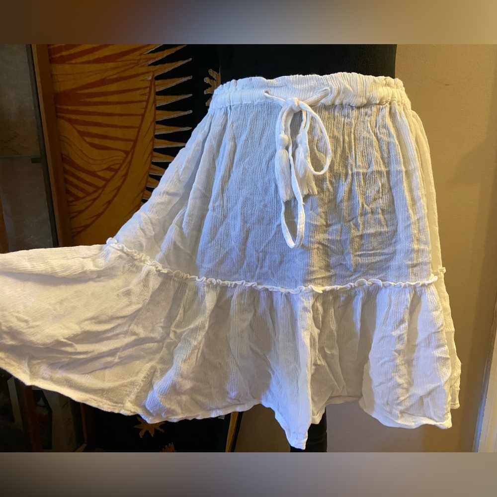 White Boho Skirt